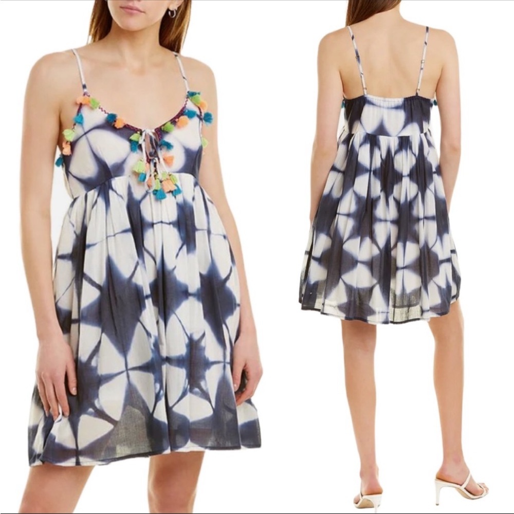 Area Stars Blue & White Tie Dye Dress